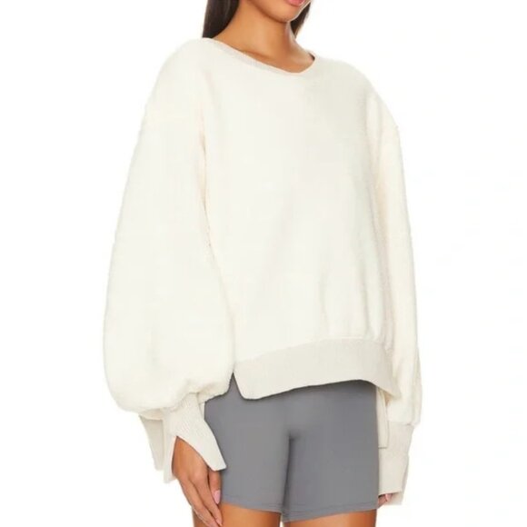 We The Free Cozy Camden Teddy Sweatshirt in Vanilla Ice Cream XL NWT - Picture 5 of 13